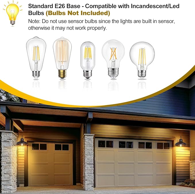 TOBUSA 2-Pack Dusk to Dawn Outdoor Wall Lights, Waterproof Farmhouse Gooseneck Barn Lights, 11.5'' Oil-Rubbed Brown Outside Wall Sconces for House, Porch, Garage