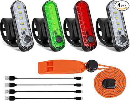 Nilight Marine Boat Navigation Light 4PCS Red Green Port Starboard White Stern Lights Four Mode Waterproof Rechargeable Warning Safety Lamp for Skeeter Yacht Pontoon Trailer Truck Bike Backpack Helmet