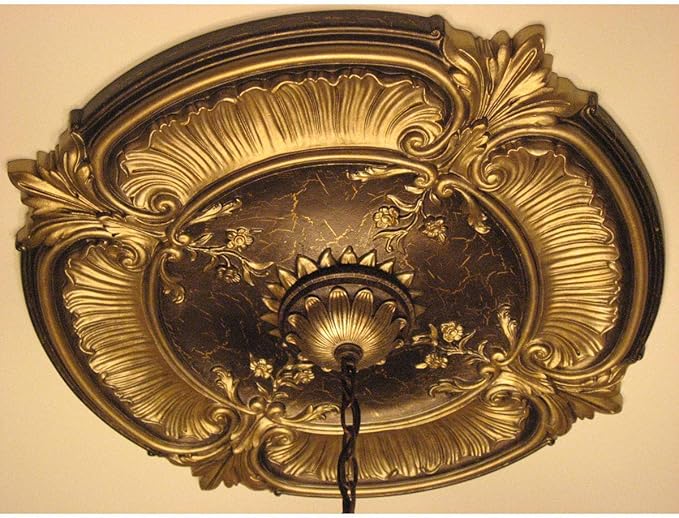 Ekena Millwork CM30AT2-03000 30 1/8"OD x 3"ID x 1 1/2"P Attica Acanthus Leaf Ceiling Medallion, Fits Canopies up to 3-1/4", 2 Piece