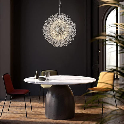 Modern Crystal Chandeliers, 16-Light Large Sputnik Pendant Chandelier for Dining Room, Chrome Firework Chandelier Hanging Light Fixture for Living Room, Foyer