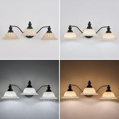 XIEDUN Black Bathroom Vanity Light 3 Light