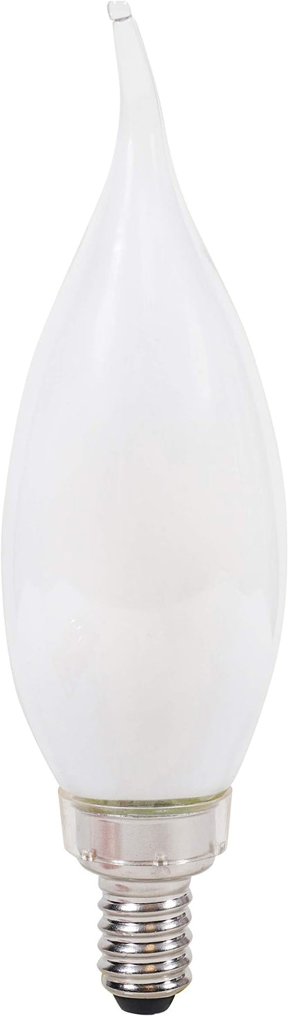 Sylvania LED TruWave Natural Series Candelabra Base Light Bulb, 40W Daylight, Dimmable, Frosted, Candle Tip - 2 Pack