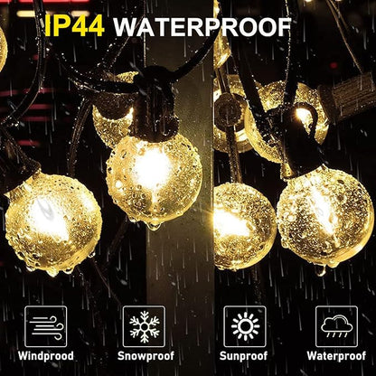 50Ft LED Globe String Lights Shatterproof Waterproof G40 Outdoor Patio String Light with 52 Dimmable LED Bulbs, Hanging Patio Lights for Indoor Bistro Pergola Tents Wedding Party Christmas Decor-Brown