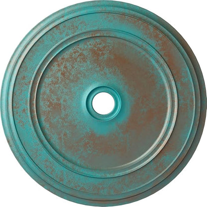 Ekena Millwork CM41CLCGS 41-1/8" x 4" x 2-1/8" Classic Ceiling Medallion, Copper Green Patina