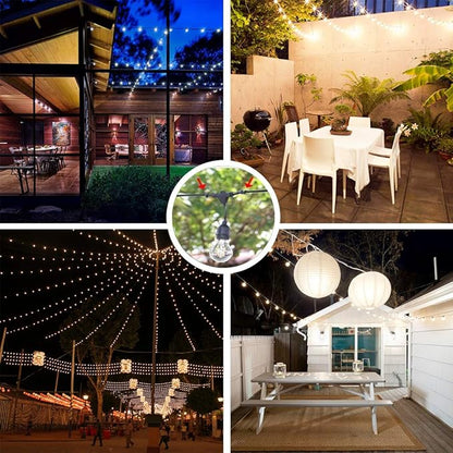 Outdoor Lights Hanging Kit,Globe String Light Suspension Kit,100FT Black Vinyl-Coated 304 Stainless Steel Guide Wire Cable,Include Wire Rope Tension Turnbuckle and Eye Hooks