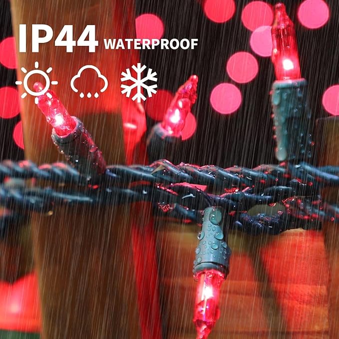 LAMPHOME Pink Christmas Valentine's String Lights 100 Mini Incandescent Fairy Light Decor 20 Ft Green Wire Indoor & Outdoor Party Patio Bedroom, Xmas Tree Garland Easter Holiday Decoration