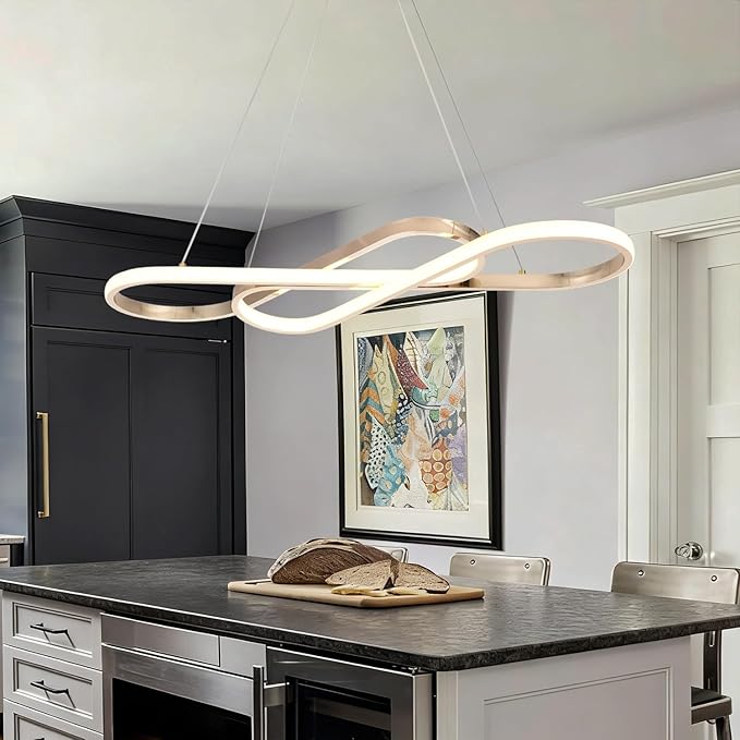 Modern LED Chandelier Dimmable Chandeliers for Foyer