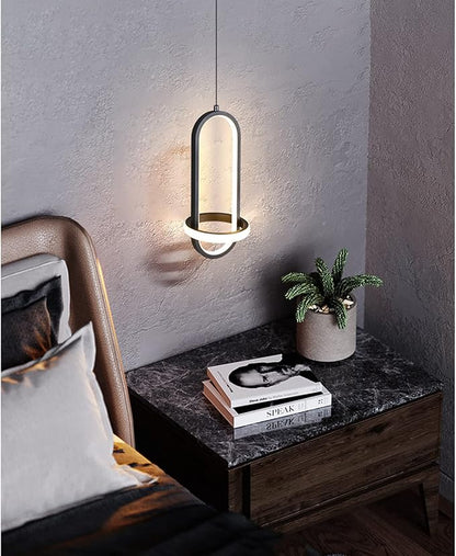 Brikey Black LED Hanging & Pendant Light, Dimmable Lamp for Living Room, Dining Room, Bedside
