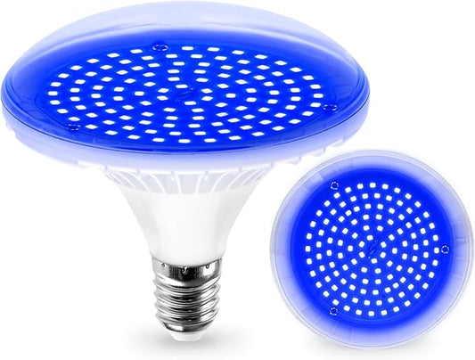 LED Plant Grow Light Bulb, 15W LED Aquarium Blue Light Blub with Royal Blue 450-460nm for Indoor Plants Veg and Aquarium Plants Growing, for Optimal Plant Structure & Form