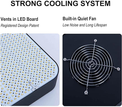 FECiDA 2026 Upgrade Professional LED Grow Light 400 Watts Actual Power, 3x3 2x4 ft Grow Gent Light for All Growth Stages, Higher Output, Dimming Function Makes Greater Harvest and Saving Money