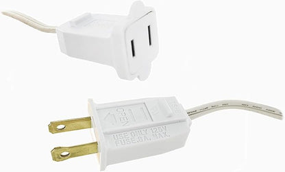 HLO Lighting C9 Light Strings | 100' White Cord with 12" Socket Spacing, E17 Light Stringer for C9 Christmas Lights