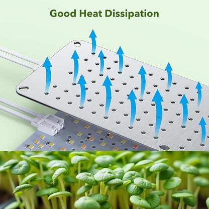 SDOVUERC Full Spectrum 1920 LEDs Grow Lights, 100W Plant Grow Lights for Indoor Plants with Daisy Chain Function, Sunlike Spectrum,4/8/12/16/20H Timer for Seed Starting(Pack10)