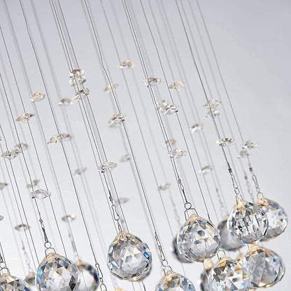Saint Mossi 3-Lights K9 Crystal Chandelier Modern Chandelier Light Fixture,Mini Chandelier Small Chandelier Modern Flush Mount Ceiling Light Fixtures,H22 X D13