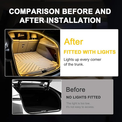 Tlyard Trunk LED Lights Strip for Tesla Model Y Juniper 2025 2026 Back Interior Frunk Lightning Waterproof &High Brightness Strip for Tesla Model Y Accessories
