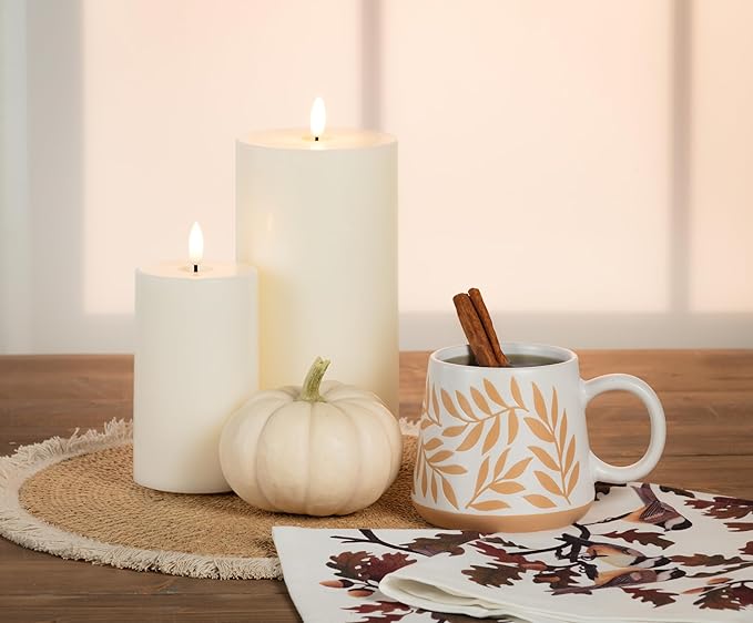 Abbott Collection Wax LED Flameless Pillar Candle - Sand (3x6 H)