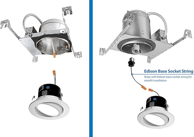 DLG4 Series 4 in. LED Gimbal Downlight Retrofit Kit in 4000K (DLG4-10-120-4K-WH