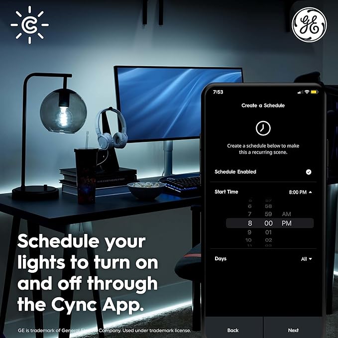 Cync GE Dynamic Effects Smart LED Light Strip with Music Sync, Color Changing Outdoor Light Strip, Compatible with Alexa and Google Home, 16ft Waterproof Light + Power Supply