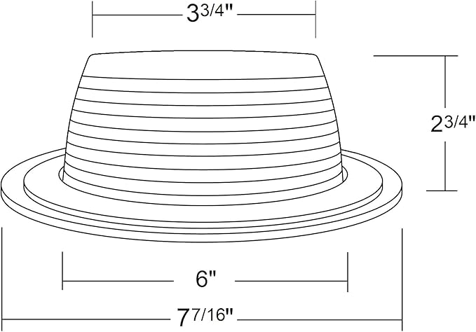 NICOR Lighting 6 inch White Recessed Baffle Trim, Fits 6 inch Housings (17511) (Pack of 2)