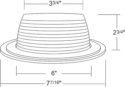 NICOR Lighting 6 inch White Recessed Baffle Trim, Fits 6 inch Housings (17511) (Pack of 2)