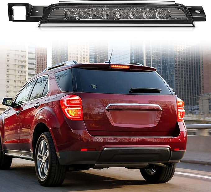 Nilight Third Brake Light Tail High Mount 3rd Stop Lights Smoked Lens Compatible with Chevy Equinox and GMC Terrain 2010 2011 2012 2013 2014 2015 2016 2017 Van SUV Rear Center Cab Lamp