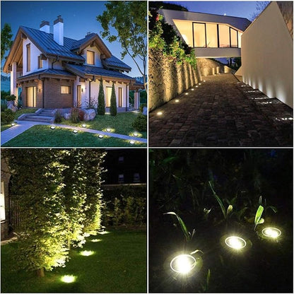 Rayolon Solar Ground Light, Waterproof Solar Garden Lights, Upgraded Outdoor Garden Waterproof Bright in-Ground Light, Landscape Lights for Pathway,Yard,Deck,Lawn,Patio,Walkway