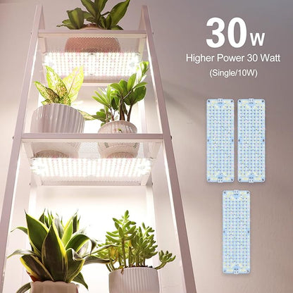 3Pack 2026 Ultra-Thin Panel Grow Lights for Seed Starting, Vegetables, Greenhouse & Under Cabinet & Shelf Plants with Timer 4/8/12/16/20H, Free Connect Full Spectrum Indoor LED Plant Growing Lamps
