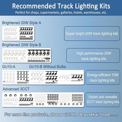 H Type Track Lighting Rails 1PCS 120V Single Circuit 3-Wire White Track Rail 3.28FT with Extra 1 I Connector and Wall Anchors, Made of Aluminum and Strength Guarantee (White)