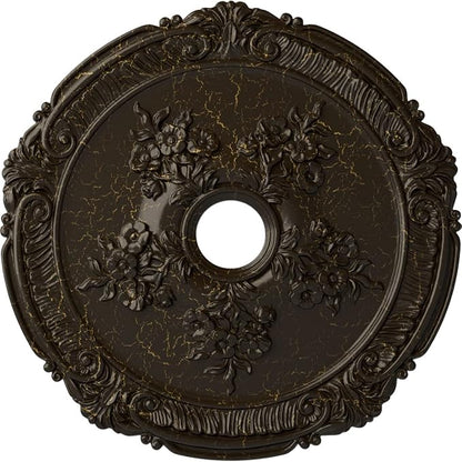 Ekena Millwork CM26ATSHC Attica with Rose Ceiling Medallion, Stone Hearth Crackle, 26"OD x 3 3/4"ID x 1 1/2"P
