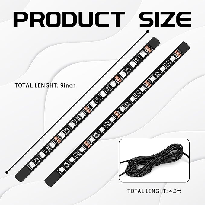Interior Car Light, LED Ambient Lighting Strip Light Neon Atmosphere Lights, 12V USB Port Auto Under Dash Floor Ambient Night Light Decorative Lamp (USB+Blue)