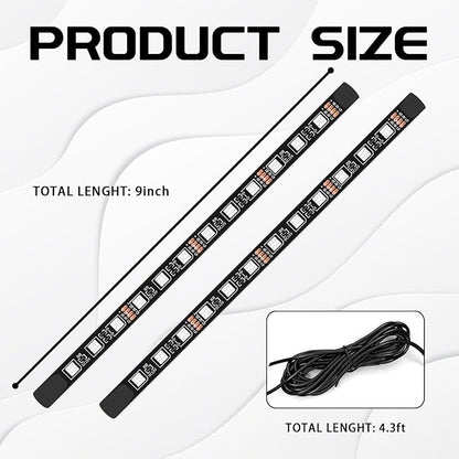 Interior Car Light, LED Ambient Lighting Strip Light Neon Atmosphere Lights, 12V USB Port Auto Under Dash Floor Ambient Night Light Decorative Lamp (USB+Blue)