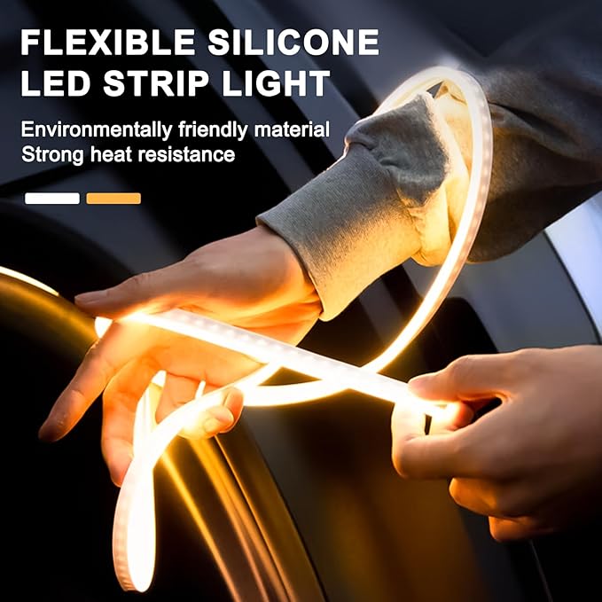 Tlyard Front Trunk LED Lights Strip for Tesla Model 3 Highland 2024 2025 2026 Back Interior Frunk Lightning Waterproof &High Brightness Strip for Tesla Model 3 Accessories Warm White