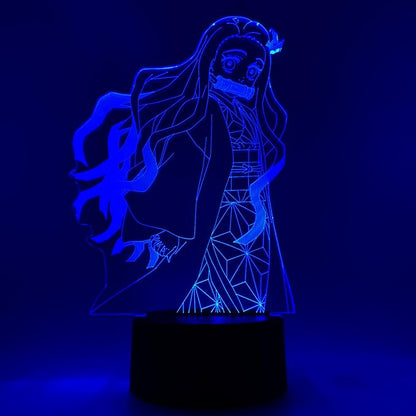 Otaku Lamps Demon Slayer - Nezuko Anime Night Light, 16 Color RGB LED – Gift for Otaku