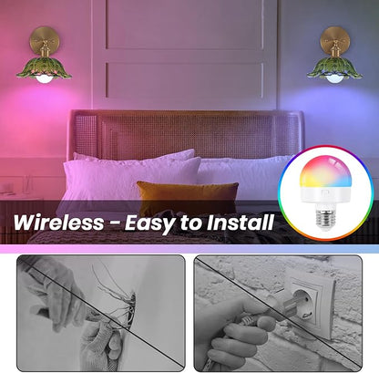Vintage Wall Sconce, Battery Operated Wall Sconce with Green Glass Lampshade, Indoor not Hardwired Wall Sconces with Remote, Rechargeable RGB Vintage Wall Lamp, for Bedroom Living Room, etc