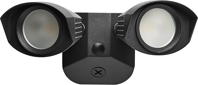Nuvo 65/214 LED Dual-Head Security Light, 3000K, Black