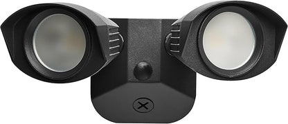 Nuvo 65/214 LED Dual-Head Security Light, 3000K, Black