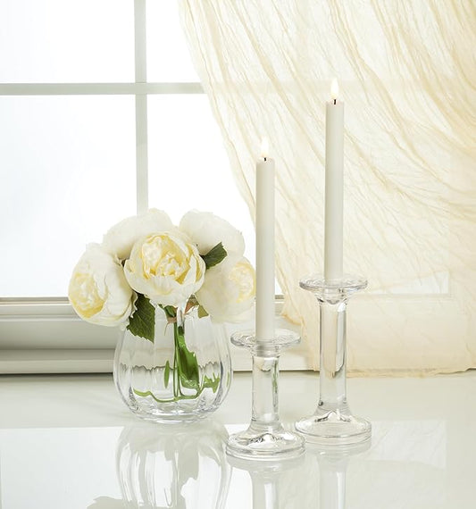 Abbott Collection Wax LED Flameless Taper Candle. Set of 2 - Sand (9.5" H)