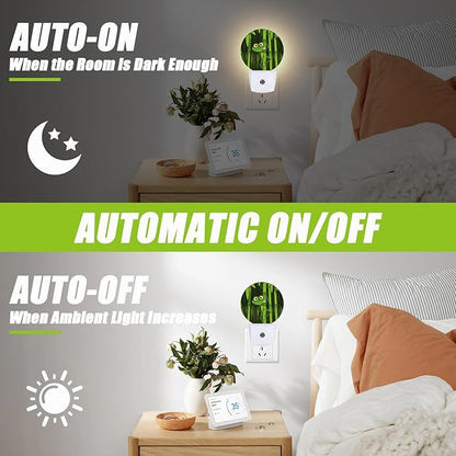 Cute Frog Night Light,Green Forest Night Lights Plug into Wall for Kitchens Toilets Bedroom Decorative Half Round Nightlight Led Lamp 0.5W Sleep Friendly