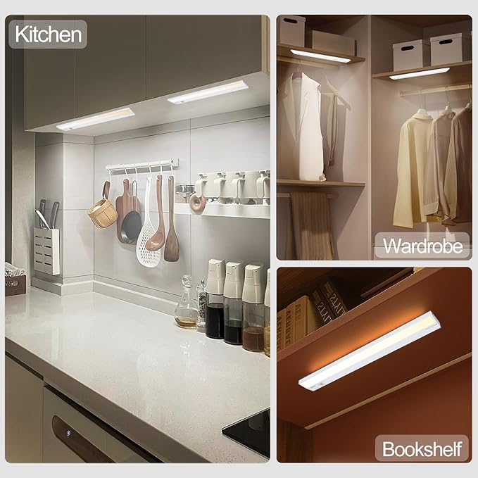 Ansen 2Packs of Under Cabinet Lighting Hardwired, 36in 22W 1426LM Dimmable Led Light for Kitchen/Closet, CRI 92+, R9 90+, 5 Color Temperature, 2700K-5000K(Warm White, Cool White, Daylight)