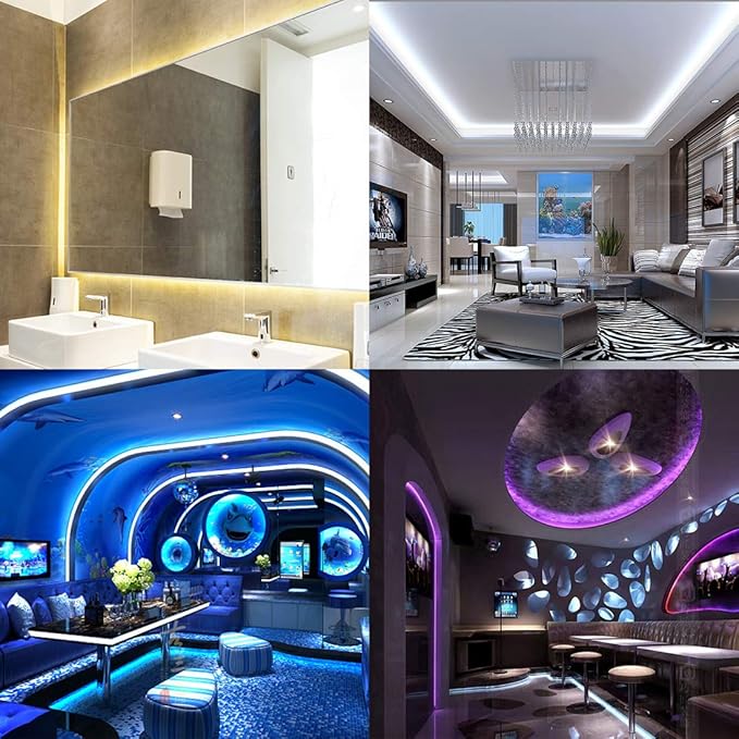 BTF-LIGHTING RGBW LED Strip Lights,UL Listed,5050 4 Colors in 1 RGB + 2700K-3000K Warm White,24V DC,16.4ft/5m 60LEDs/m 12mm White PCB, IP67 Waterproof for Home Decoration(No Adapter or Controller)