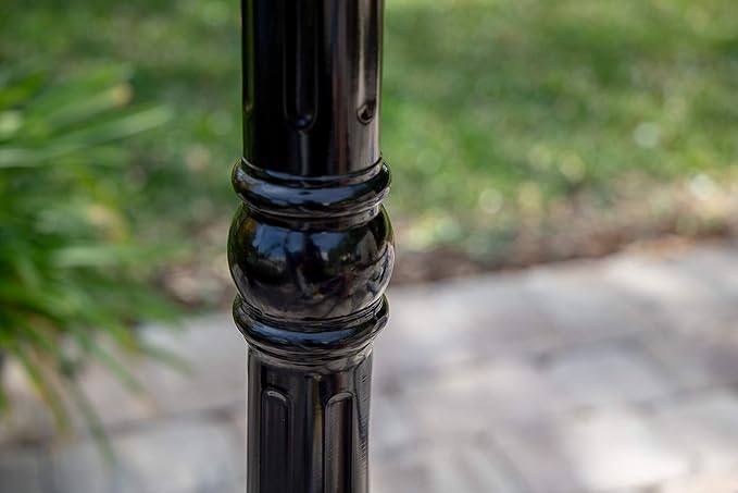 Kenroy Home Villa 93434ORB 6' Traditional 2-Light Decorative Vintage Outdoor Portable Street Lamp with Clear Glass Panels for Deck, Patio, Porch, Walkways, or Backyard Events, Oil Rubbed Bronze