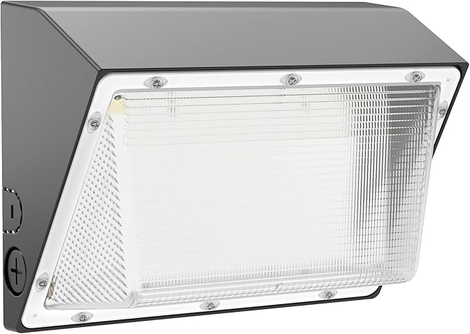 LED Wall Pack Light 120W 18,000LM, Dusk-to-Dawn Photocell, IP65 Waterproof Outdoor Security Light, All-Aluminum Housing, Commercial & Residential Lighting for Warehouses, Garages, Walkways
