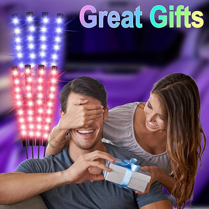 BFXM Car Interior Lights, Car Accessories Interior, 12V LED Strip Lights with Cigarette Lighter Adapter, Ambient Lighting Car, App & Remote Control Music Sync Color Change Lights for Truck Car Decor