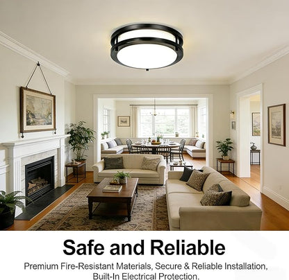 Drosbey 36W Dimmable Ceiling Light Fixture, Flush Mount Light Fixture, LED Ceiling Lights for Bathroom, Bedroom, Kitchen, Super Bright 4000 Lumens, 400W Equivalent, 5000K Daylight, UL Listed