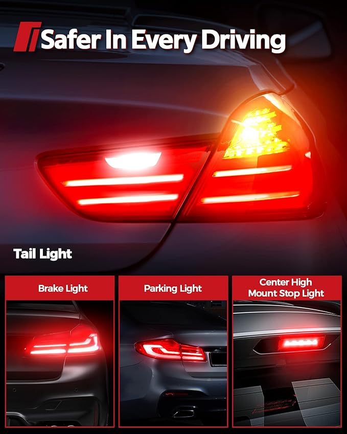 Torchbeam 3157 Red LED Tail Lights, Super Bright 3156 3056 3057 4157 4057 3457 Brake LED Bulbs, 3000 Lumens Brake Tail Parking Stop Lights Bulbs, Pack of 2