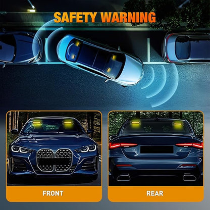 Nilight 12LED Emergency Strobe Traffic Advisor Light Bar 2 in 1 Amber Dash Warning Safety Flashing Lights Front/Rear Windshield Construction Lights for Trucks Cars Plow Police Firefighter Vehicles