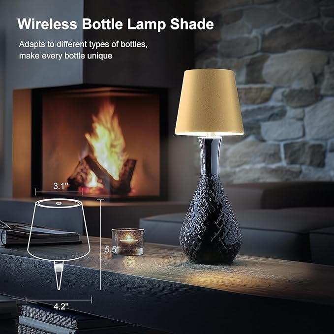 Wireless Bottle Lamp, 2026 New 3 Color Rechargeable Led Wine Bottle Lights for Bars Restaurants (Sapphire Blue, 1PC)