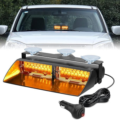 Nilight Emergency Strobe Lights Windshield Hazard Warning Safety Flash Light with Suction Cups Super Bright LED for Police Enforcement Firefighters Vehicle Truck
