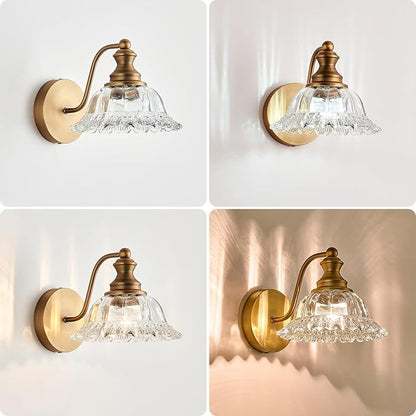 XIEDUN Vintage Wall Sconces Brass Wall Sconces 1 Light Wall Lights for Living Room