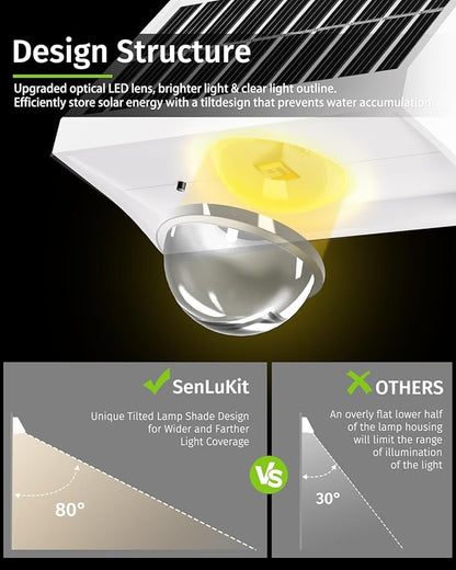 Solar Fence Lights Outdoor Waterproof High Brightness LED Spot Lens Deck Lights 7 Mode Warm & Cool White RGB Solar Powered Wall Lighting Decor for Outside Patio Step Backyard Railing - 12 Pack(White)