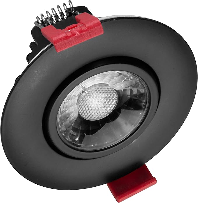 NICOR Lighting 3 inch LED Gimbal Recessed Downlight in Black, 5000K (DGD311205KRDBK)